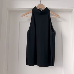Judith & Charles Black mock-neck blouse